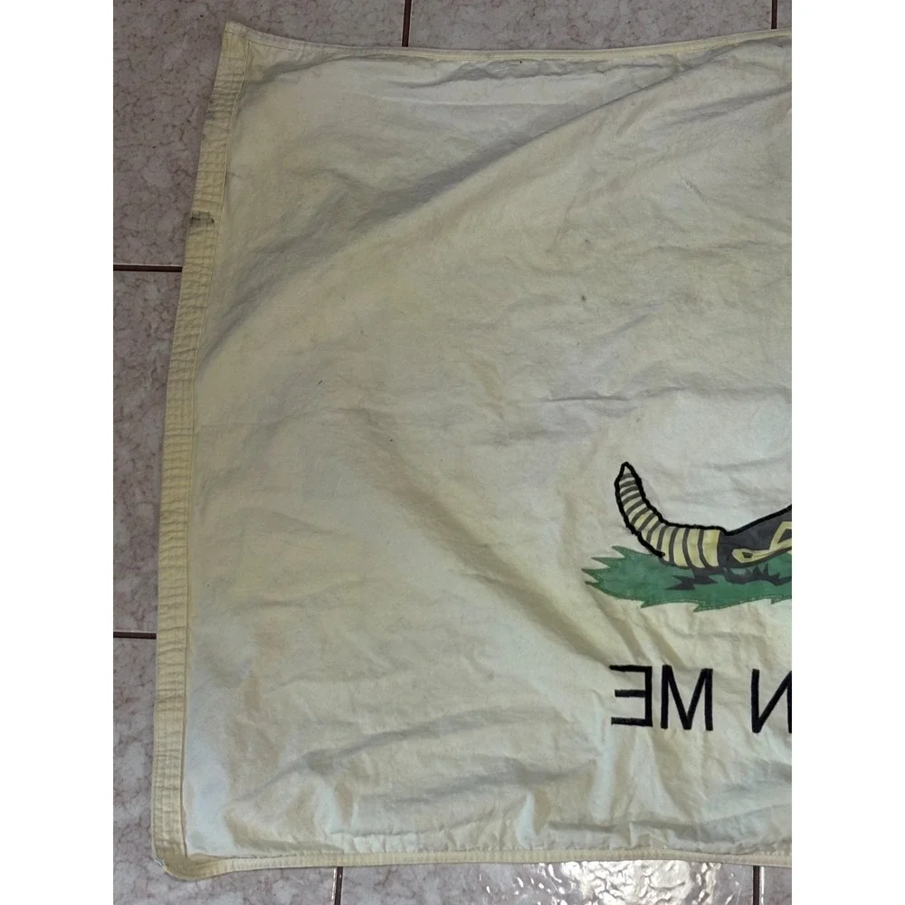 USMC Don't Tread On Me Gadsden Flag Banner Double-Sided Sewn Marines 56x30
